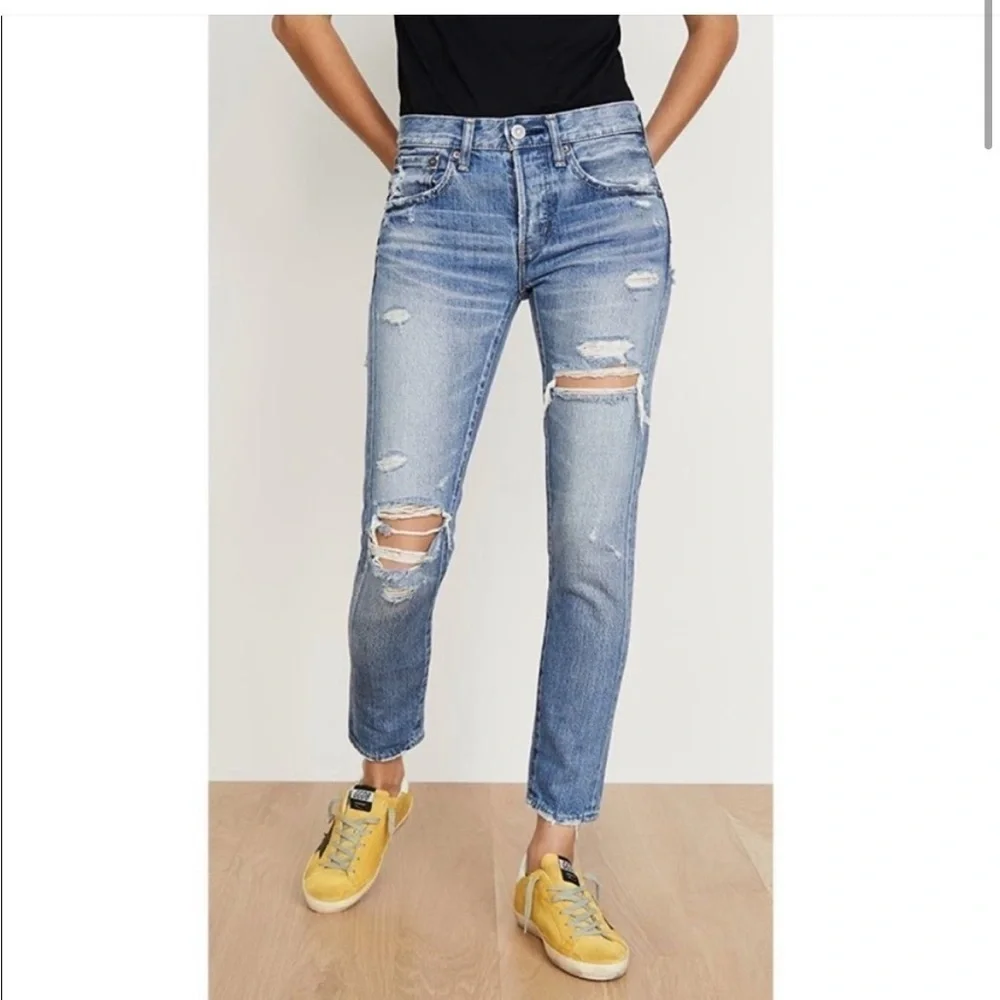 Moussy Bowie Tapered Jeans in Blue